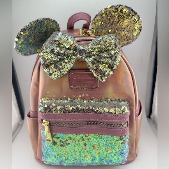 Loungefly Earidescent Minnie Ears 50th Anniversary Hong Kong Disneyland -NWT - Picture 5 of 6